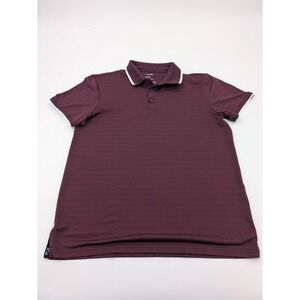 FLX Polo Shirt Men's Medium Maroon Short Sleeve Golf Preppy